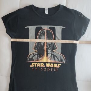 Star Wars Episode III Black T-Shirt, Capped Sleeves, With HASBRO logo